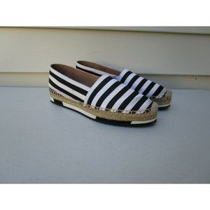 Diane Von Furstenberg Striped Tulum Espadrille Flats Shoes Women's Size 6M